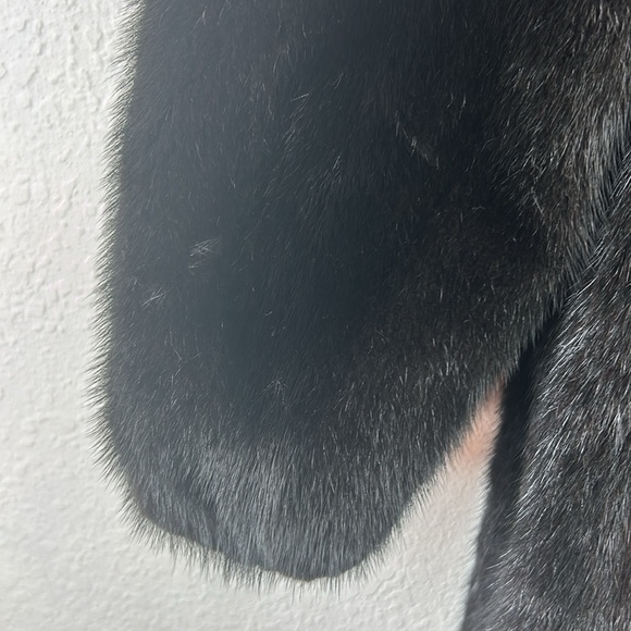 Vintage full length mink black fur coat - Picture 3 of 9